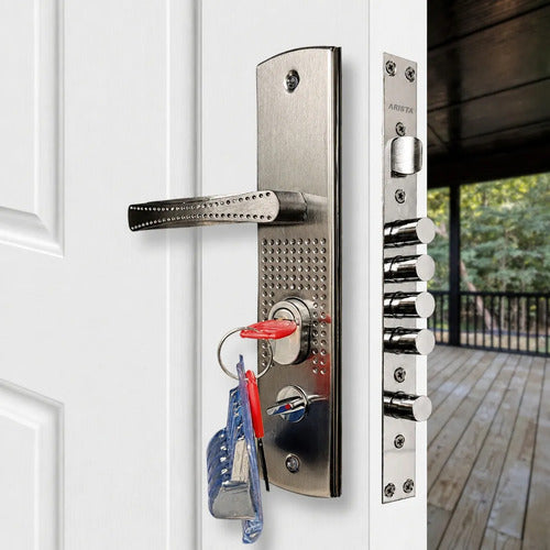 Kit Cerradura Multianclaje Para Puertas De Chapa Blindadas Puerta Izquierda