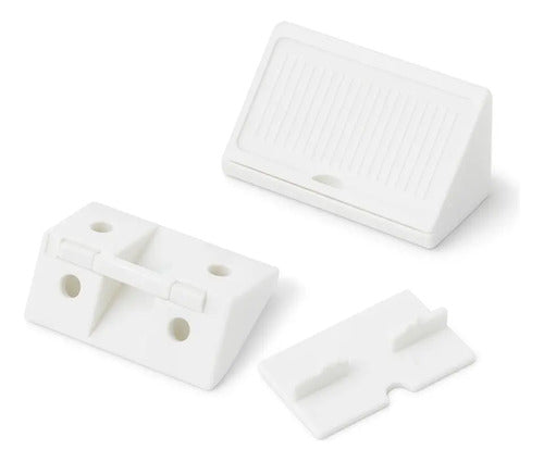 Escuadra Plástica Refuerzo Para Muebles Pack 10 Unidades Blanco