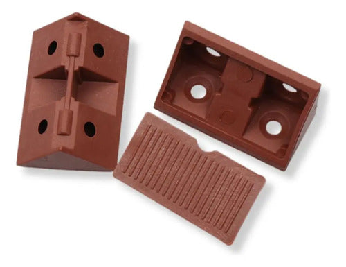 Escuadra Plástica Refuerzo Para Muebles Pack 10 Unidades Marrón