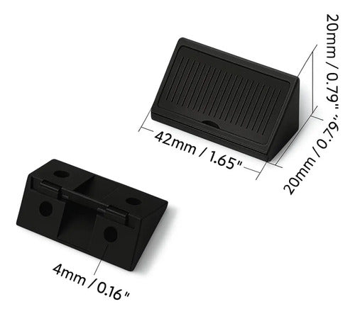 Escuadra Plástica Refuerzo Para Muebles Pack 10 Unidades Negro