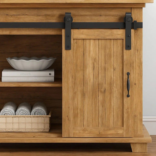 Kit Riel Corredizo Para Muebles, Bajo Mesada Y Racks Negro