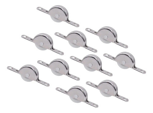 Rueda Nylon 25mm Para Puertas, Carritos Y Muebles Blanco