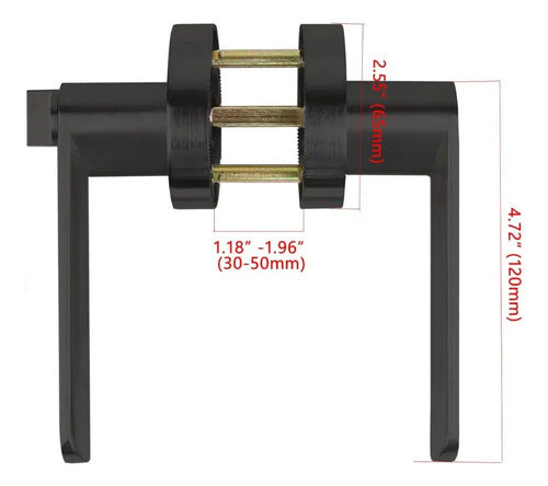 Manija Línea Bella Para Puerta Interior O Exterior Con Llave Negro Satinado