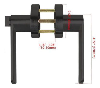 Manija Línea Bella Para Puerta Interior O Exterior Con Llave Negro Satinado