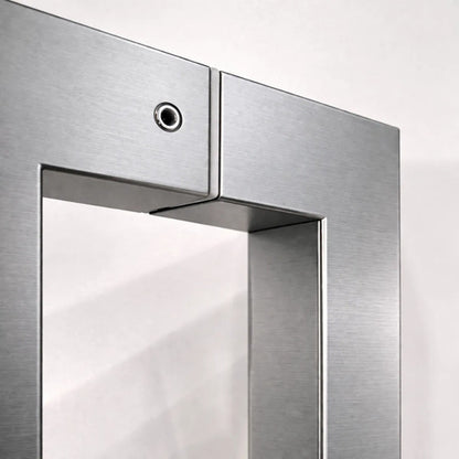 Manijón Doble Acero Inox Cuadrado Para Vidrio O Madera 120cm Satinado