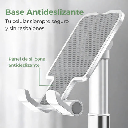 Soporte Plegable Para Celular De Escritorio Ajustable Blanco