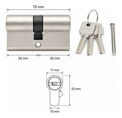 Cilíndro Computarizado 70mm Para Cerradura Europerfíl Acero