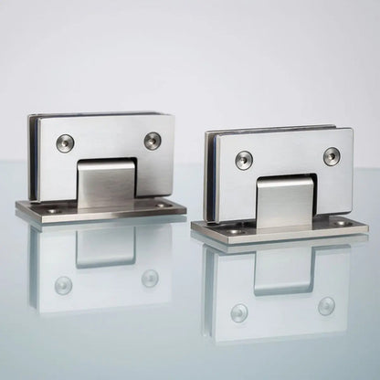 Set Bisagras Blindex 90 Grados Mampara Vidrio 6 A 12mm Satinado