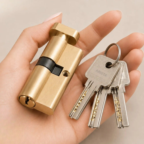 Cilíndro Universal 70mm, Reforzado Con Perilla Interior Dorado