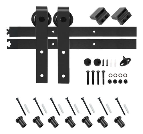 Kit Riel Granero Para Puerta Corrediza
