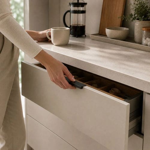 Tirador Uñero 15cm Para Cajón Puerta Mueble Negro Evans