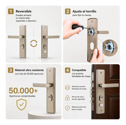 Frente Universal Con Manijas Para Puertas De Chapa Blindadas Opal