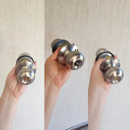 Cerradura De Pomo Con Llave Para Puertas De Interior Premium Acero