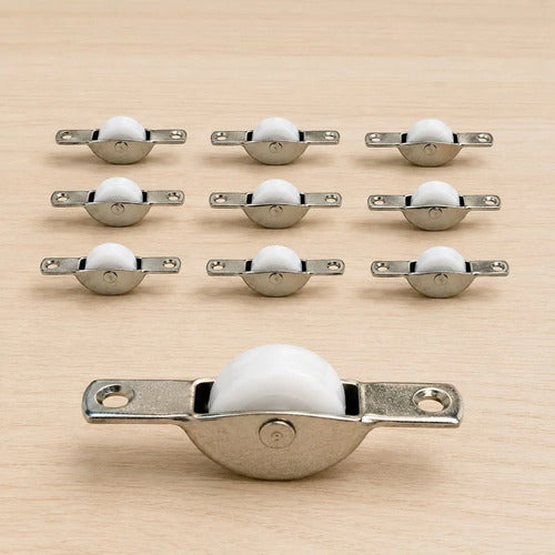 Rueda Colisa Nylon 25mm Para Muebles Puertas Cajones Pack 10 Blanco