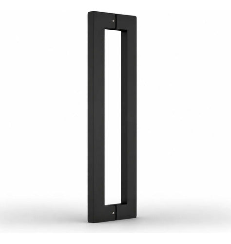 Manijón Doble Acero Inox Cuadrado Para Vidrio O Madera 80cm Negro