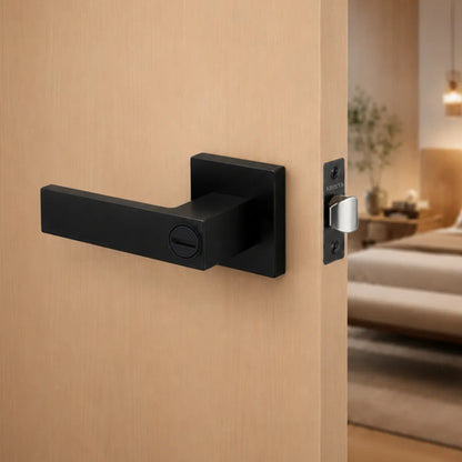 Manija Gloss Sin Llave Para Puerta Interior Exterior Negro