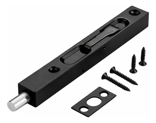 Pasador De Canto Embutido 150mm Acero Inoxidable Negro