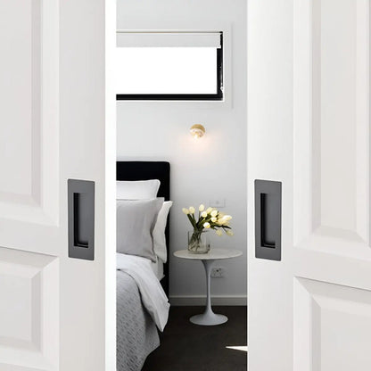 Tirador Cubeta Recta 150mm Embutir Pack X 2 Unidades Negro