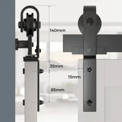 Kit Granero Completo Para 2 Puertas Corredizas Plegables