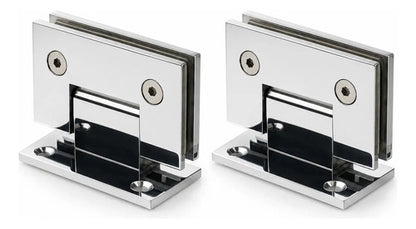 Set Bisagras Blindex 90 Grados Mampara Vidrio 6 A 12mm Cromado