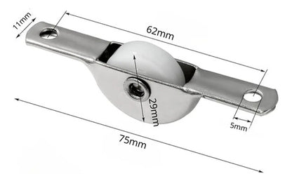 Rueda Nylon 25mm Para Puertas, Carritos Y Muebles Blanco