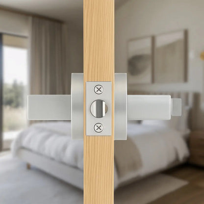 Manija Gloss Sin Llave Para Puerta Interior Exterior Plateado