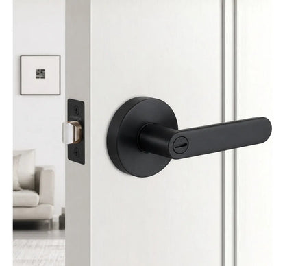 Manija Bella Sin Llave Para Puerta Interior Exterior Negro