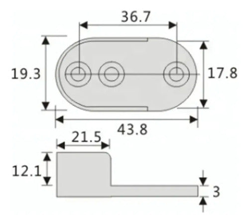 Set De Soportes Laterales Para Barrote Oval De Perchero Satinado