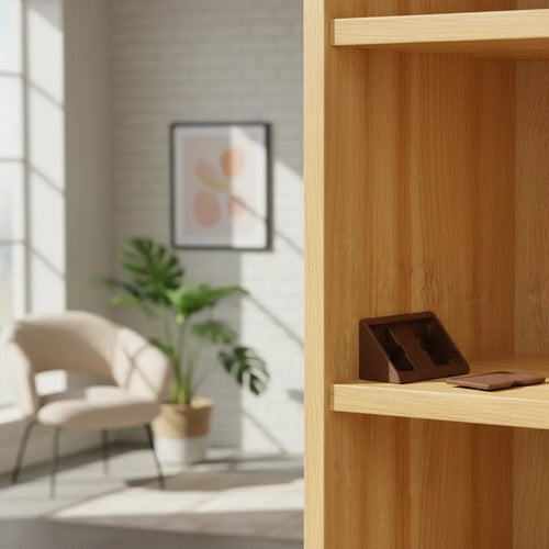 Escuadra Plástica Refuerzo Para Muebles Pack 10 Unidades Marrón