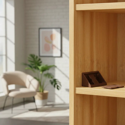Escuadra Plástica Refuerzo Para Muebles Pack 10 Unidades Marrón