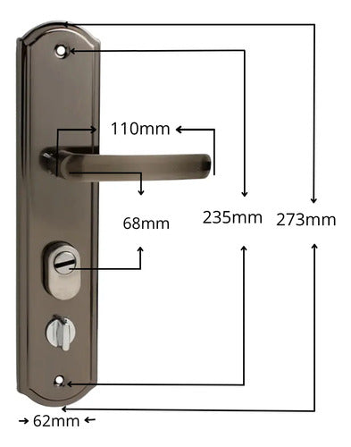 Frente Universal Con Manijas Para Puertas De Chapa Blindadas Elegance