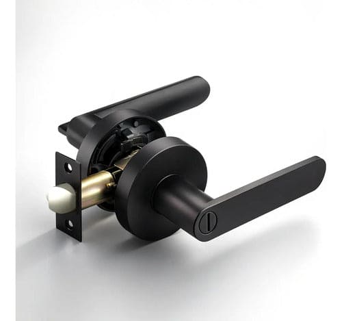 Manija Bella Sin Llave Para Puerta Interior Exterior Negro
