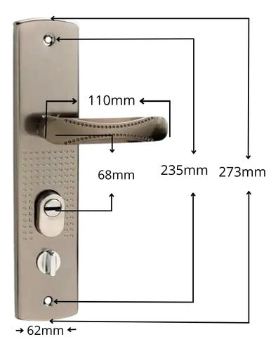 Frente Universal Con Manijas Para Puertas De Chapa Blindadas Classic