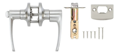 Manija Premium Sin Llave Para Puerta Interior Exterior Plateado