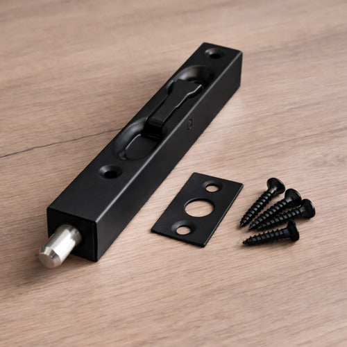 Pasador De Canto Embutido 150mm Acero Inoxidable Negro