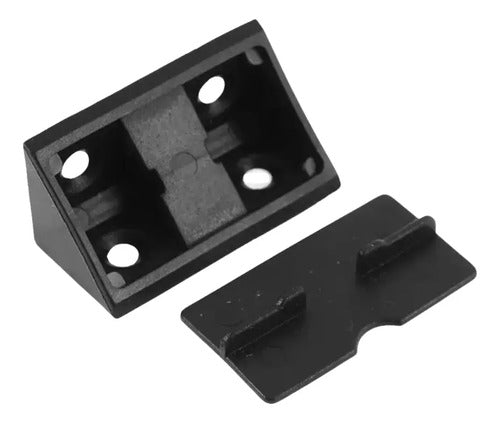 Escuadra Plástica Refuerzo Para Muebles Pack 10 Unidades Negro