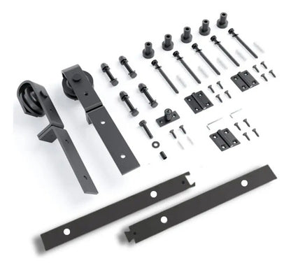 Kit Riel Plegable Granero Completo Para Puerta Corrediza