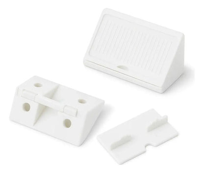 Escuadra Plástica Refuerzo Para Muebles Pack 10 Unidades Blanco
