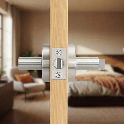 Manija Bella Sin Llave Para Puerta Interior Exterior Plateado