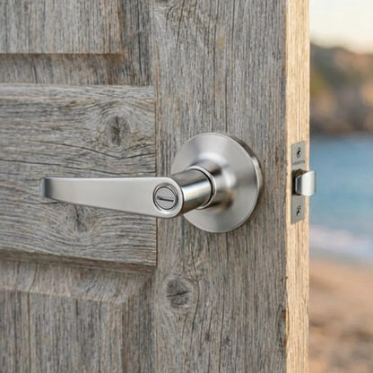 Manija Premium Sin Llave Para Puerta Interior Exterior Plateado