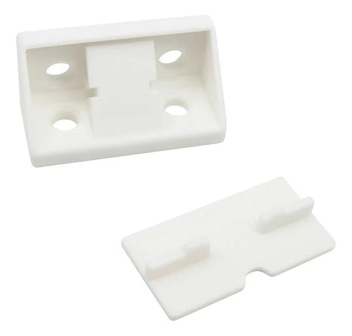 Escuadra Plástica Refuerzo Para Muebles Pack 10 Unidades Blanco