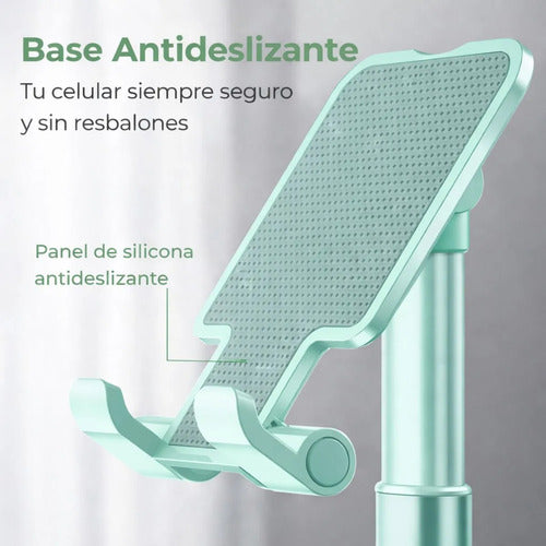 Soporte Plegable Para Celular De Escritorio Ajustable Verde