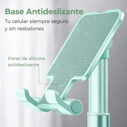 Soporte Plegable Para Celular De Escritorio Ajustable Verde