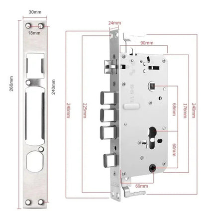 Kit Cerradura Multianclaje Para Puertas De Chapa Blindadas Puerta Derecha