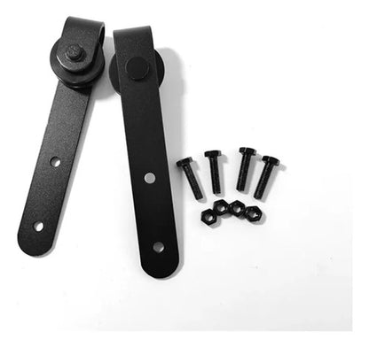Set De Ruedas Mini Estilo Granero Para Muebles Negro