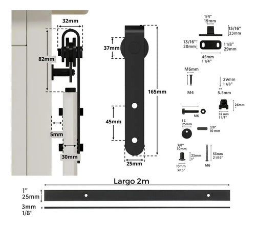 Kit Riel Corredizo Para Muebles, Bajo Mesada Y Racks Negro