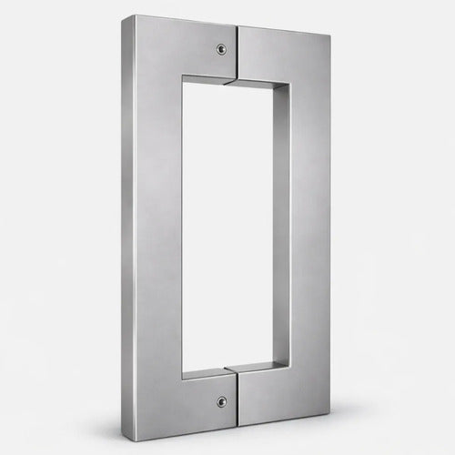 Manijón Doble Cuadrado 30cm Para Vidrio O Madera Satinado