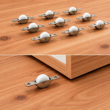 Rueda Colisa Nylon 25mm Para Muebles Puertas Cajones Pack 10 Blanco