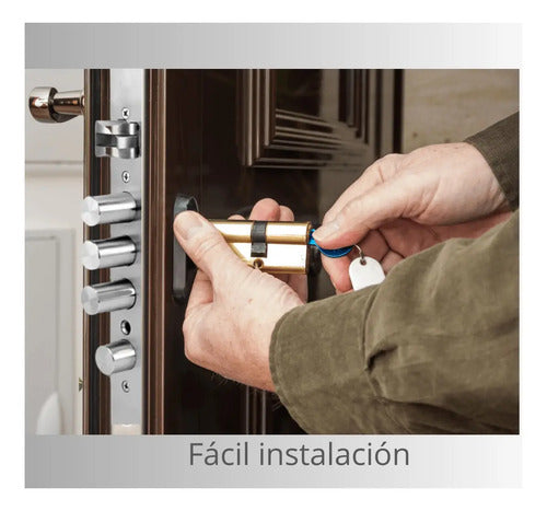 Cilindro Original 90mm Para Puerta De Chapa Semi Blindadas Bronce
