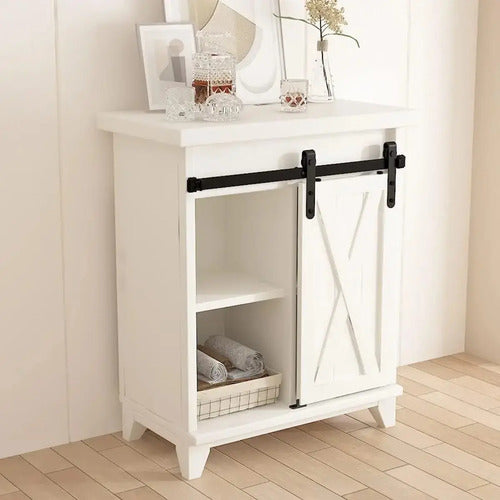 Set De Ruedas Mini Estilo Granero Para Muebles Negro